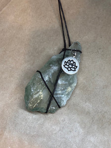 Prehnite Raw Crystal Necklace