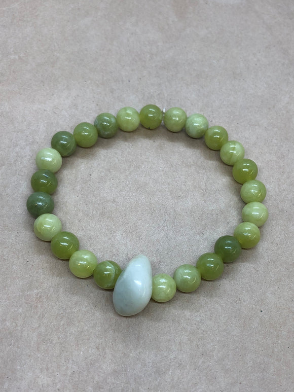 Green Jade Crystal Beaded Bracelet