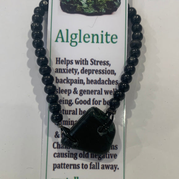 Alglenite Bracelet with Mala beads 15