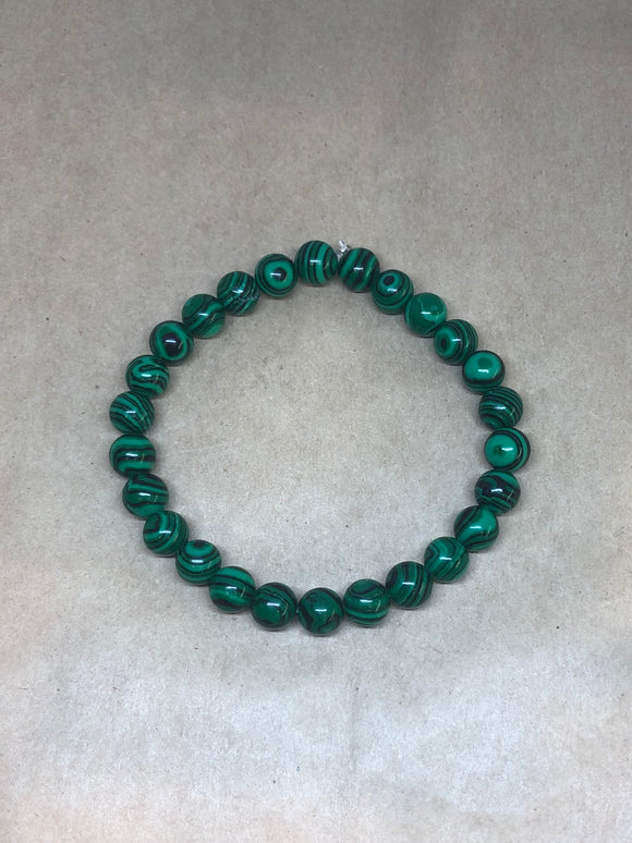 Malachite Crystal Beaded Bracelet