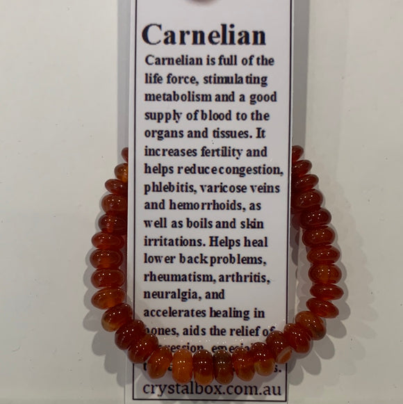 Carnelian Crystal Beaded Bracelet 1